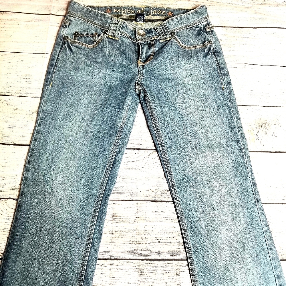 Y2K Low Rise Slightly Flare Blue Jeans size Juniors 5